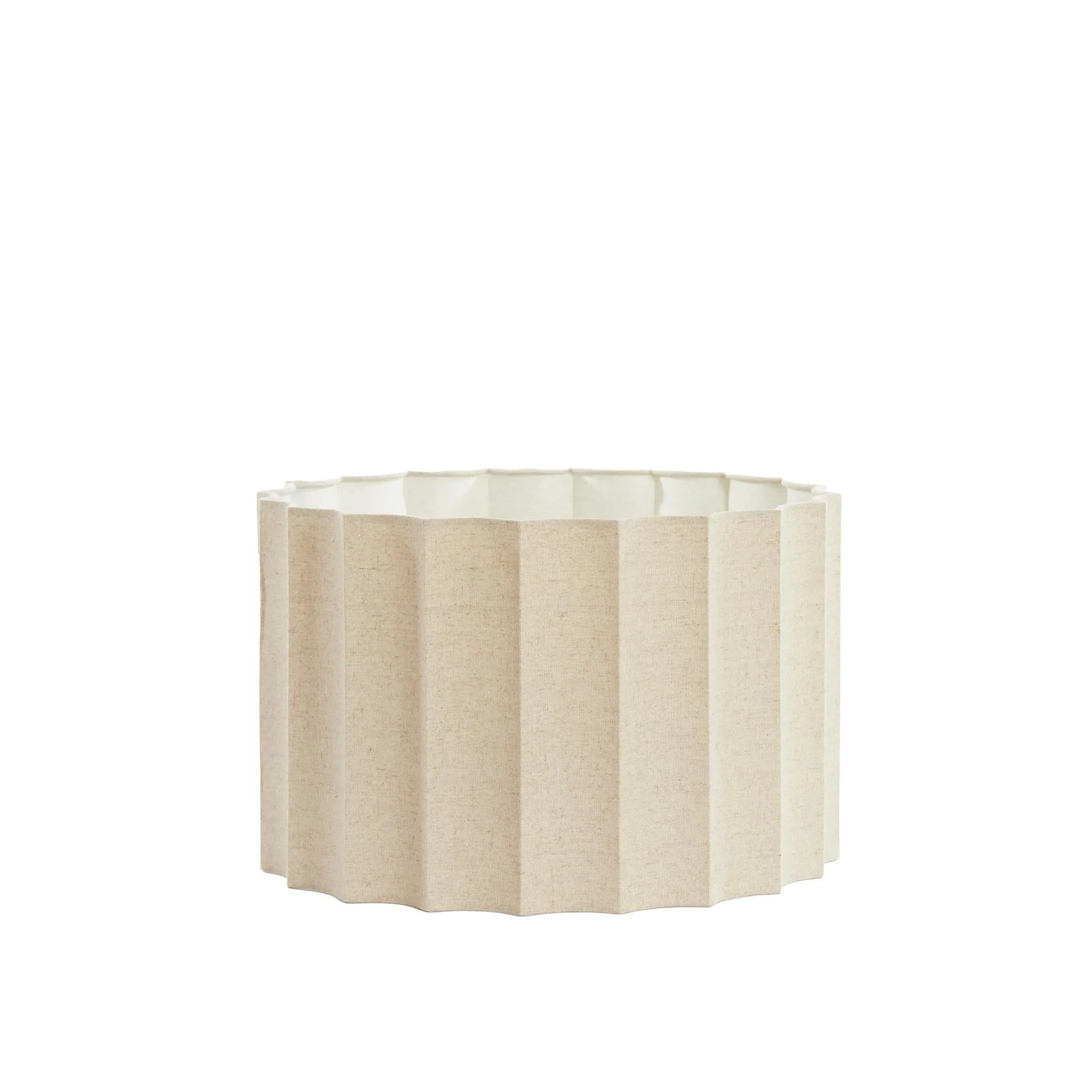 Abat-jour cylindrique beige plissé Light & Living Disli