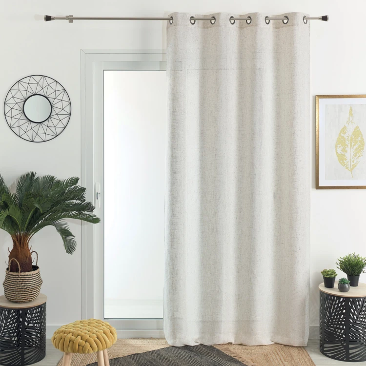 Rideau en poly-lin à oeillet