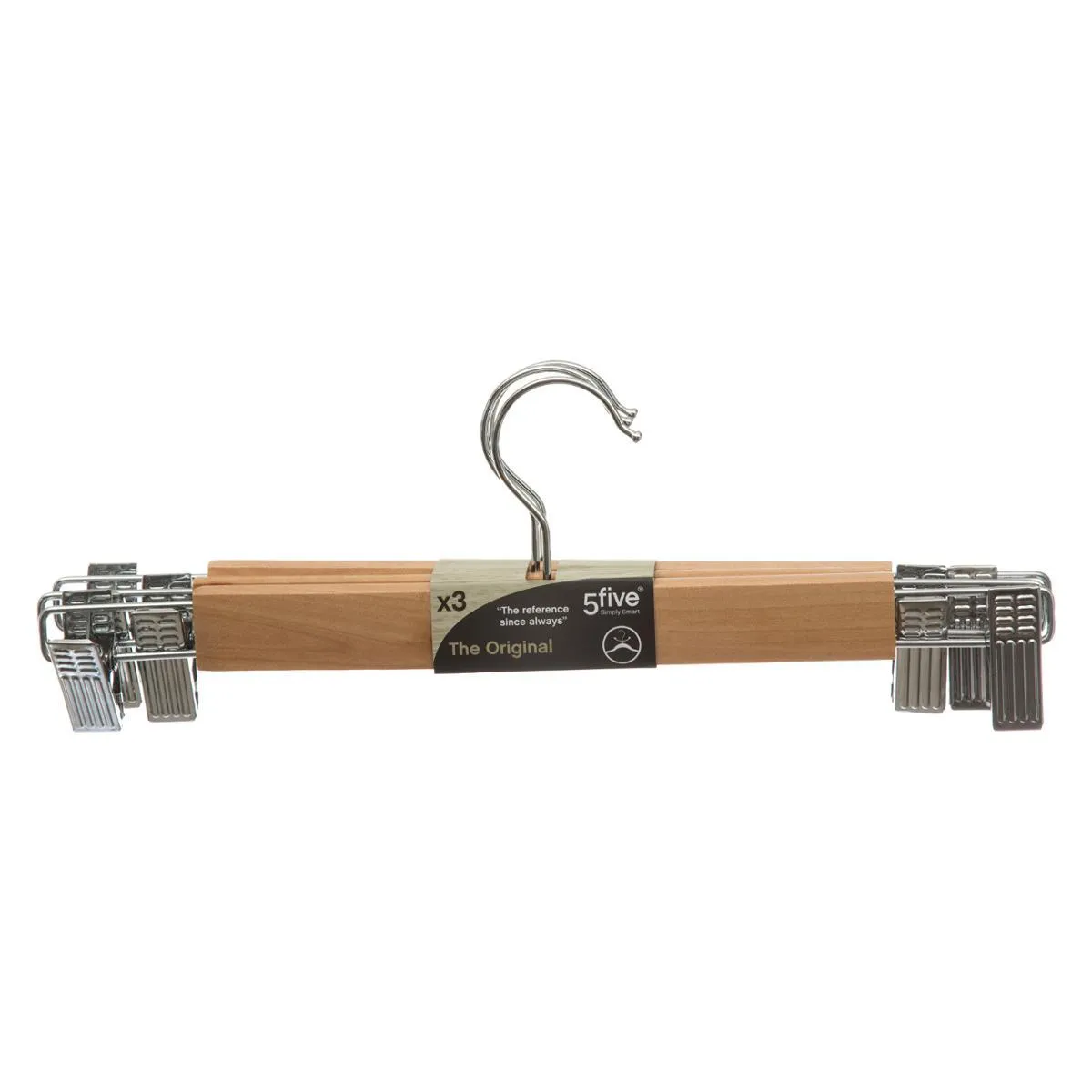 CINTRE BOIS PINCE METAL X3 PIECES