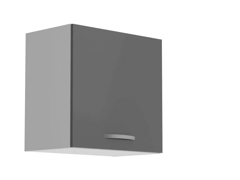 Meuble haut ECOTIC 60 cm 1 porte gris brillant