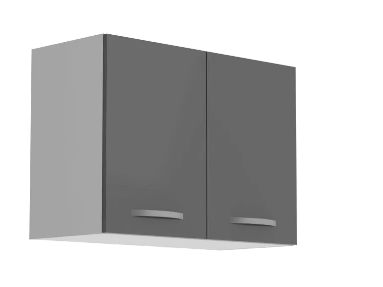 Meuble haut ECOTIC 2 portes gris brillant