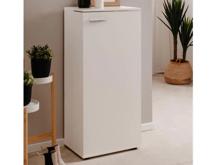 Meuble à chaussures SATOZA 1 porte blanc