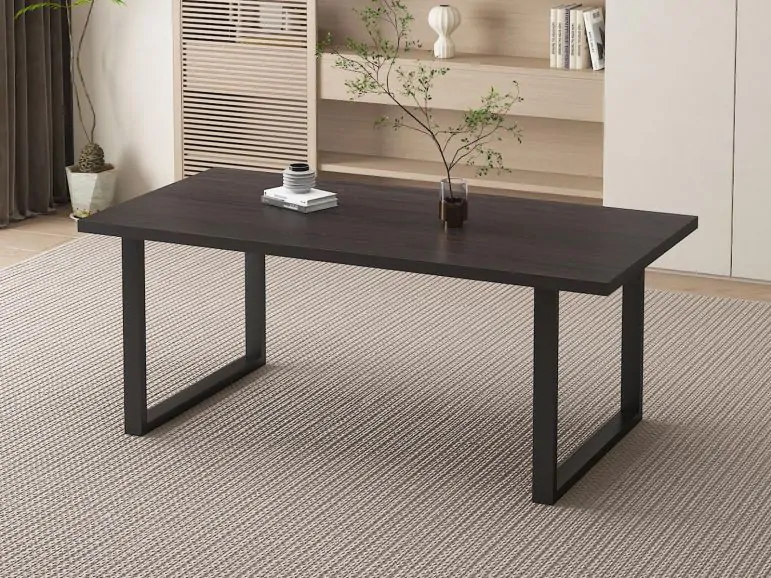 Table repas rectangulaire ALEMARA 180 cm brun foncé