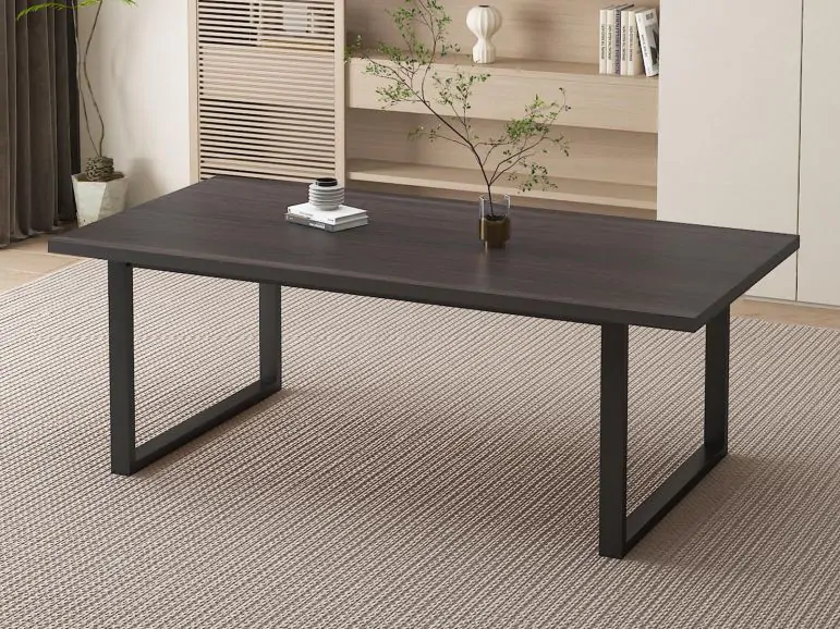 Table repas rectangulaire ALEMARA 200 cm brun foncé