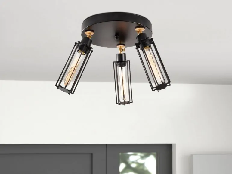 Plafonnier LYCAON 3 lampes noir