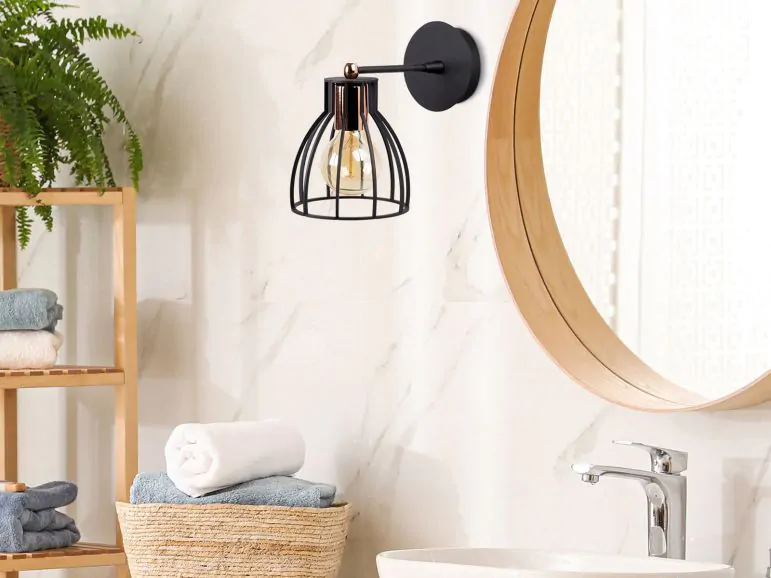 Applique murale HERMES 1 lampe noir