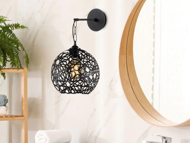 Applique murale PADDY 1 lampe noir