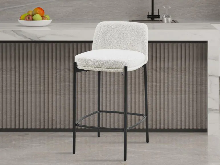Tabouret de bar ELAZIO blanc