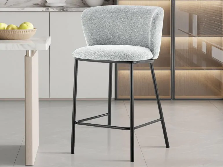Tabouret de bar ARTOS gris clair