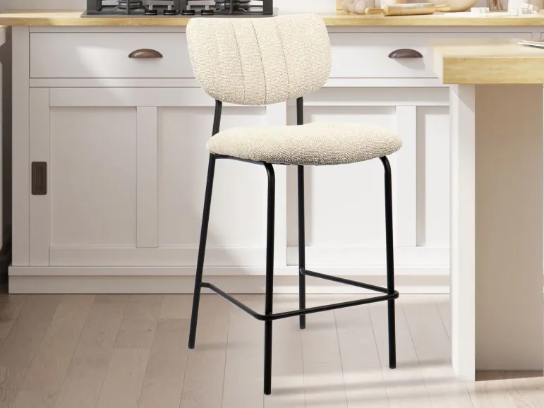 Tabouret de bar ANIKA beige