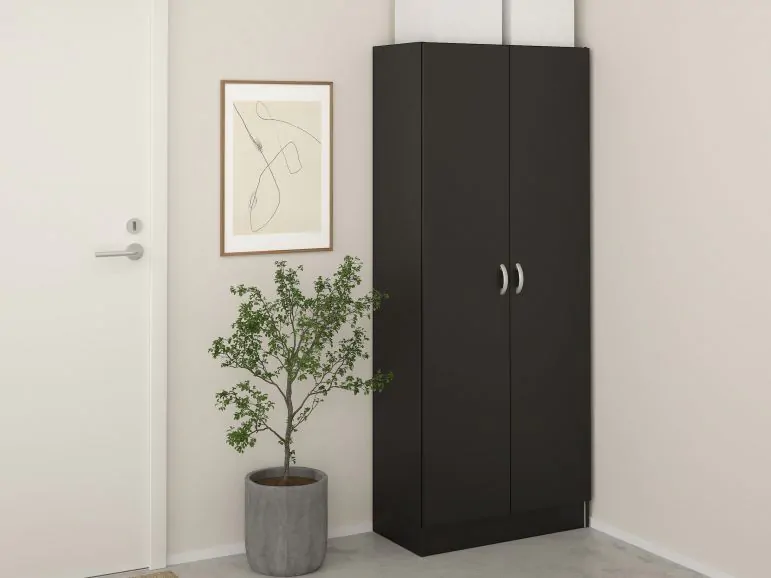 Armoire à chaussures FOCAMI 2 portes noir