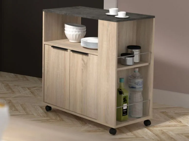 Desserte FURIANI 2 portes chêne