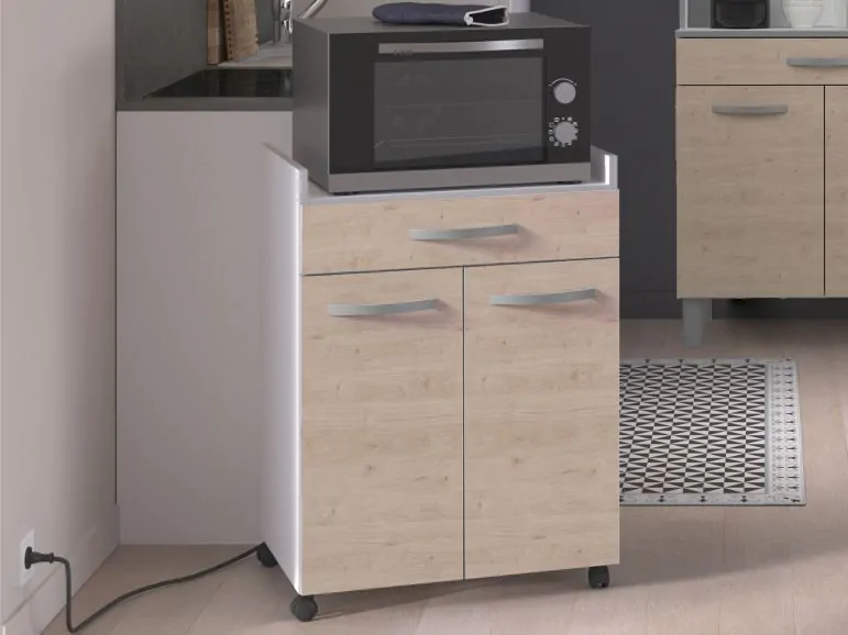 Desserte IZA 2 portes 1 tiroir chêne jackson