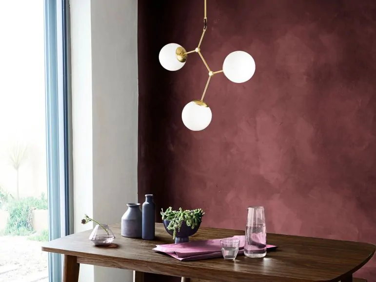 Suspension DAMSON 3 globes jaune