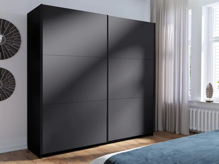 Armoire ARSENIC 2 portes 151 cm graphite