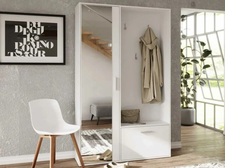 Vestiaire BISCOTE 2 portes blanc