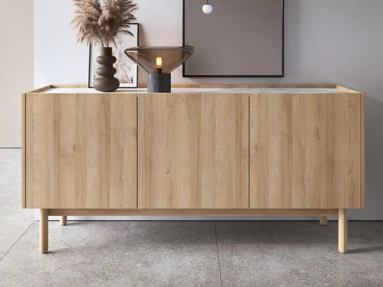 Buffet/bahut BOUKO 3 portes chêne riviera