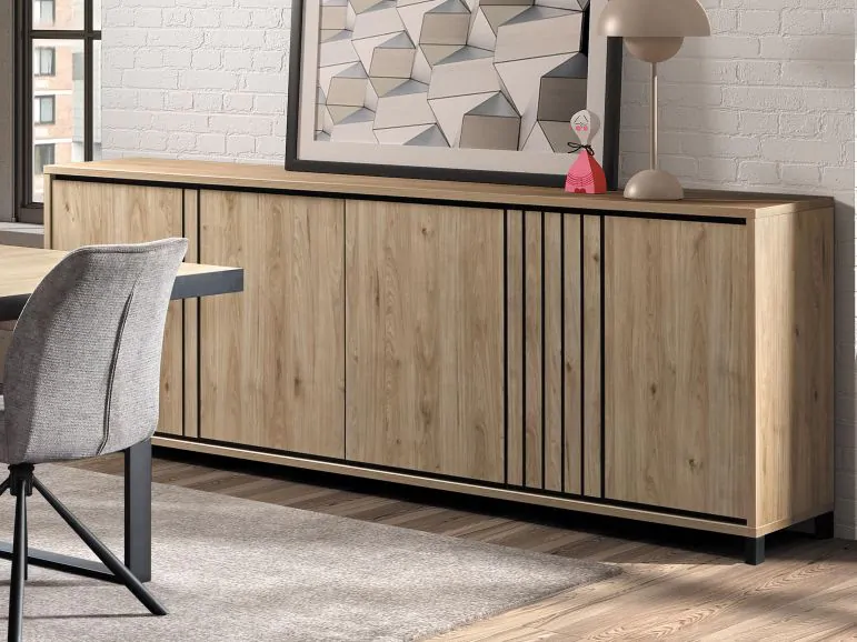 Buffet/bahut TRAVIRIS 4 portes 240 cm castella