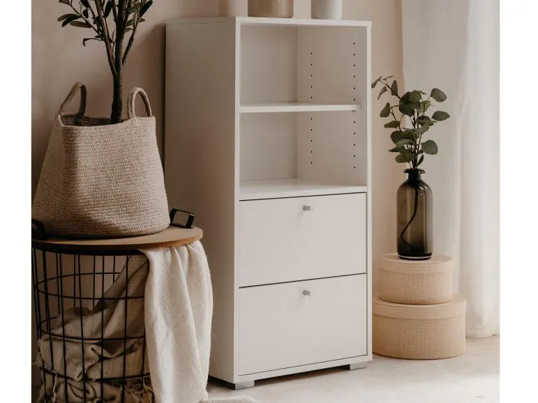 Armoire de bureau FINNET 2 tiroirs blanc