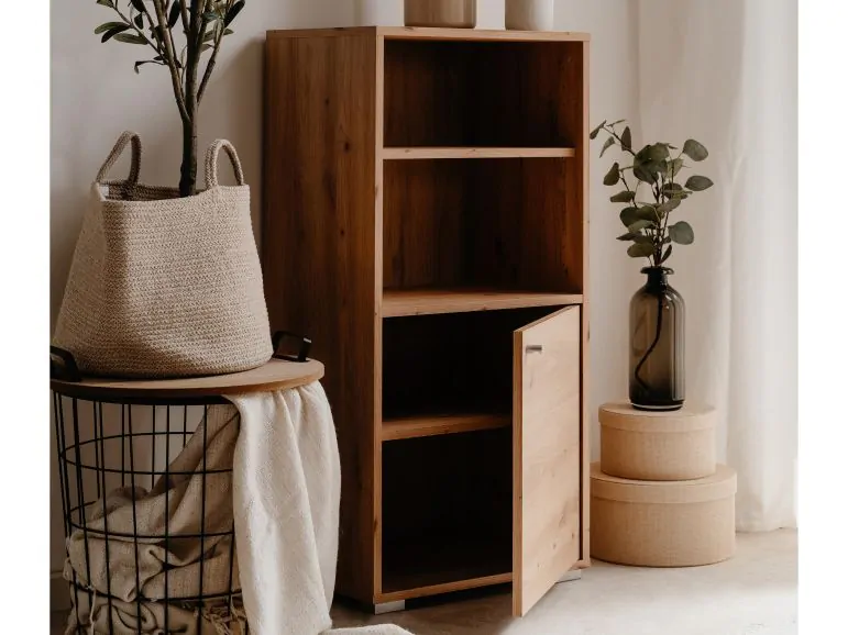 Armoire de bureau FINNET 1 porte chêne artisan