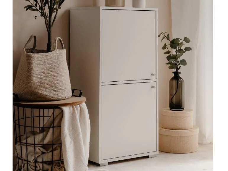 Armoire de bureau FINNET 2 portes blanc