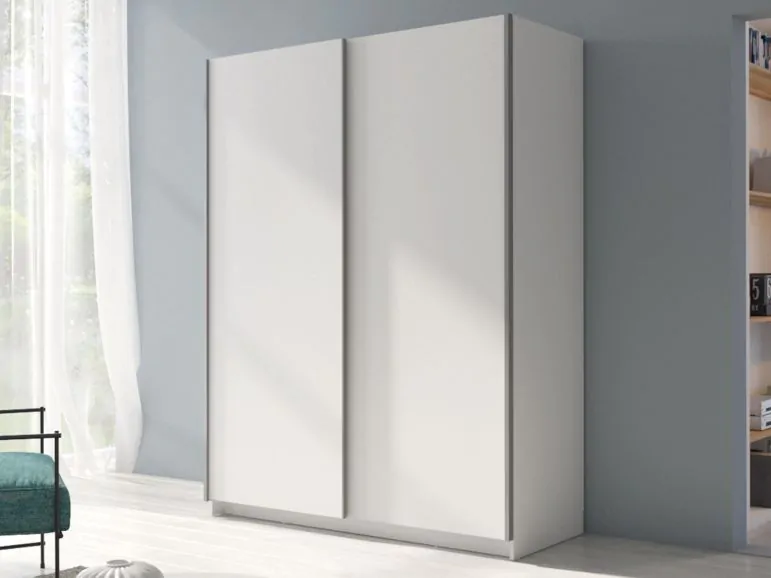 Armoire GONZOLA 2 portes coulissantes 180 cm blanc