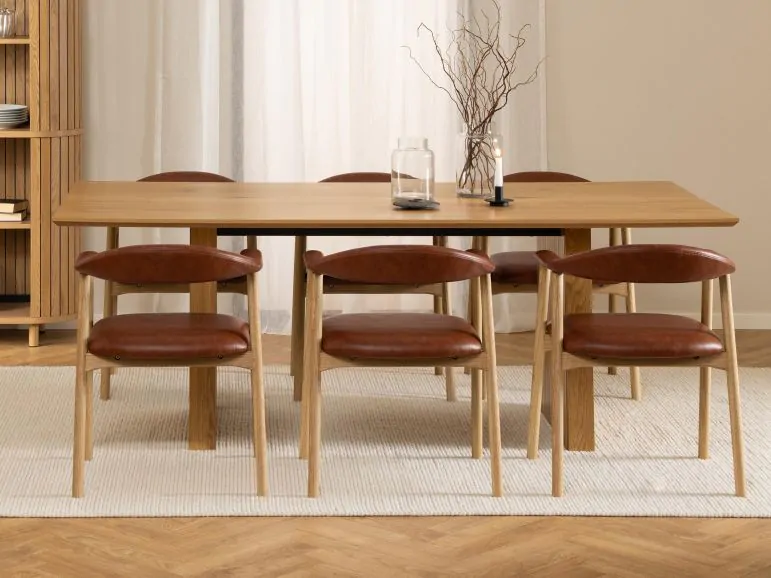 Table repas rectangulaire COLIMEA 210 cm chêne sauvage