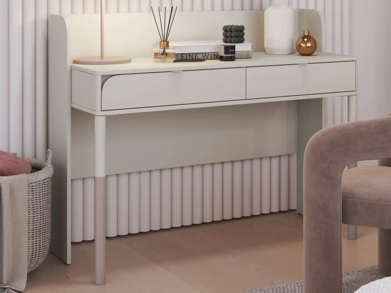 Bureau HARMEL 2 tiroirs cachemire