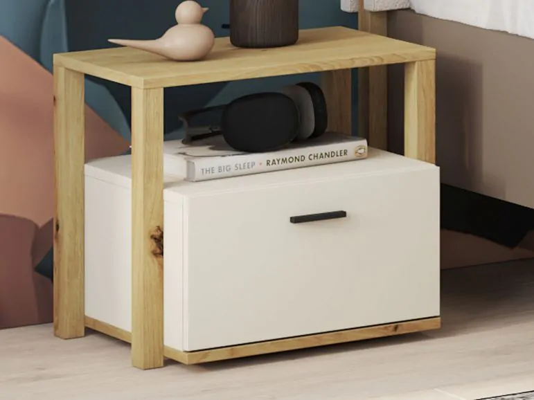 Chevet LENAXO 1 tiroir cachemire