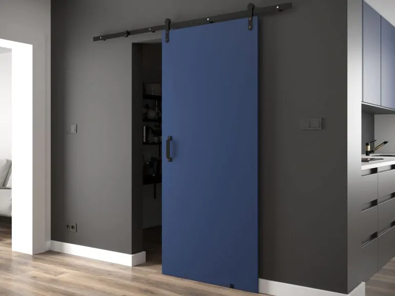 Porte coulissante PIXAL bleu foncé