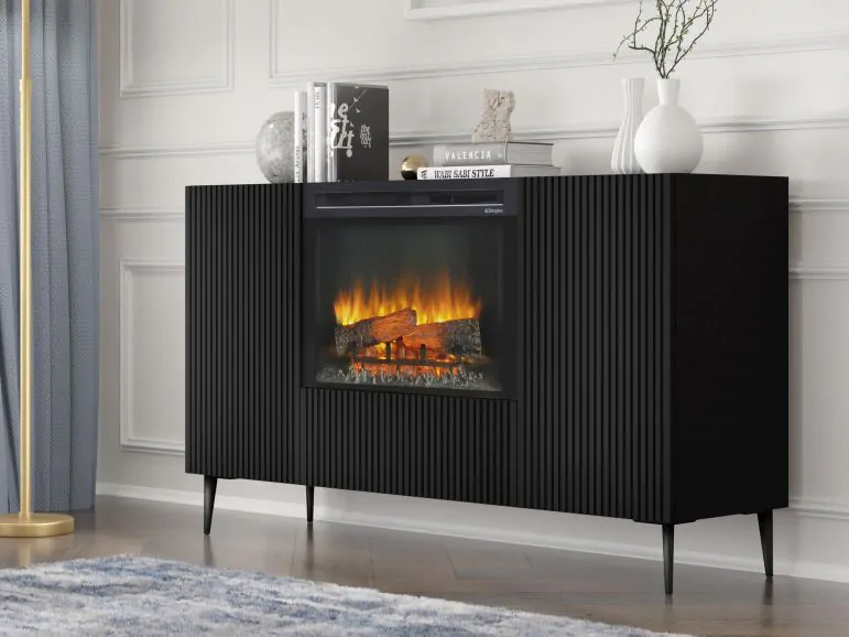 Buffet/bahut RAVAGE 3 portes noir