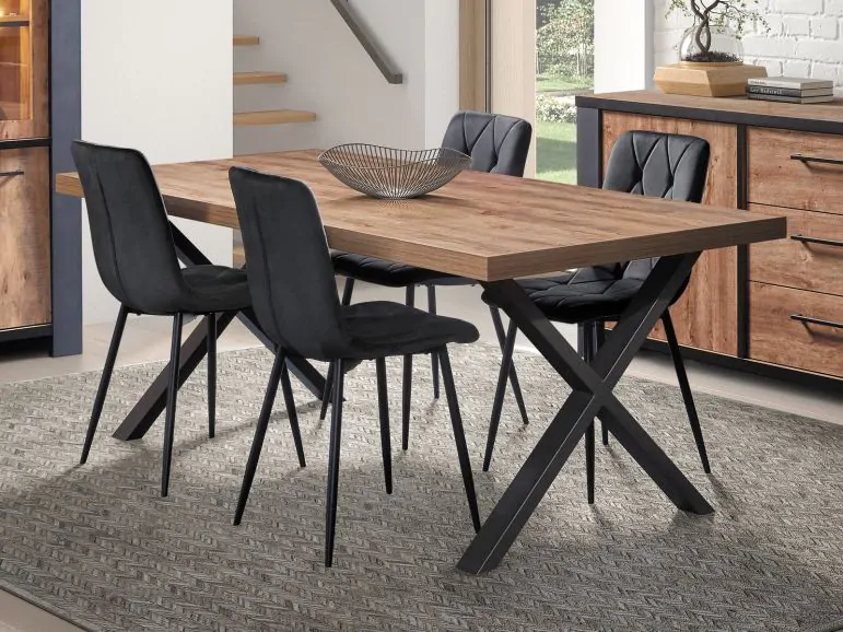 Table repas SAMARATE 200 cm chêne denver