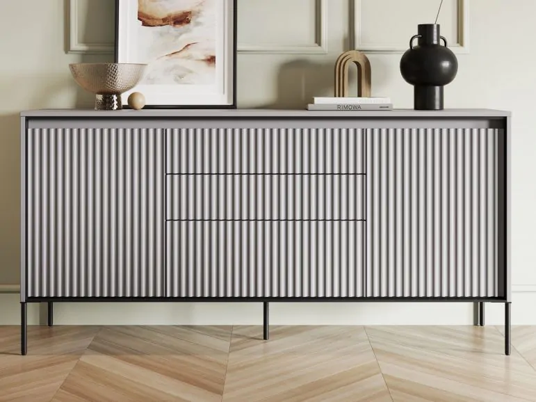 Buffet/bahut TRAINING 2 portes 3 tiroirs gris