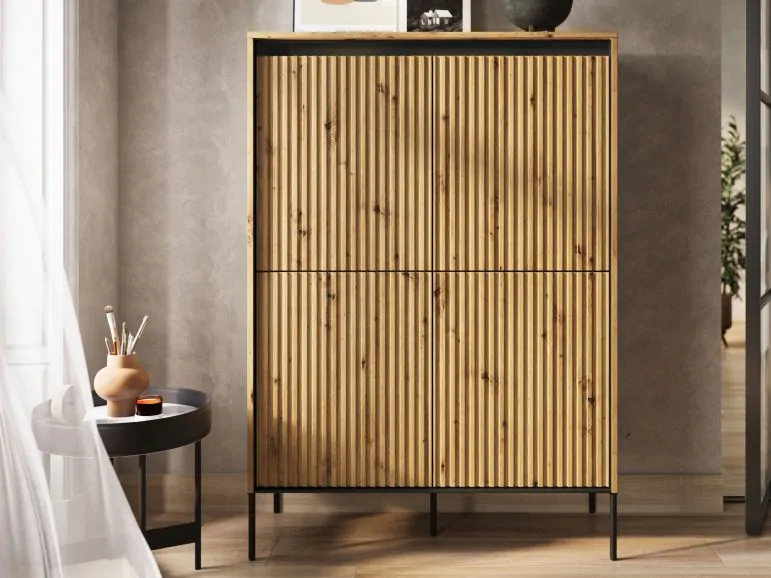 Armoire TRAINING 4 portes chêne artisan