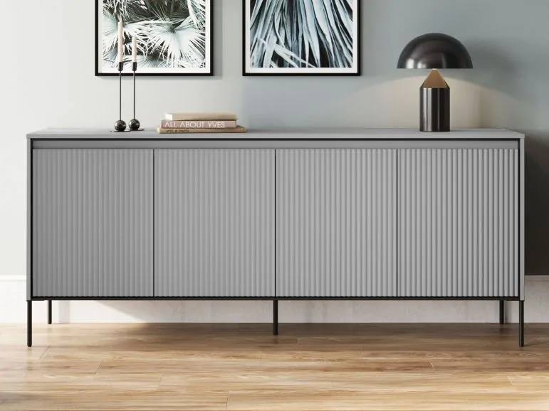 Buffet/bahut TRAINING 4 portes gris