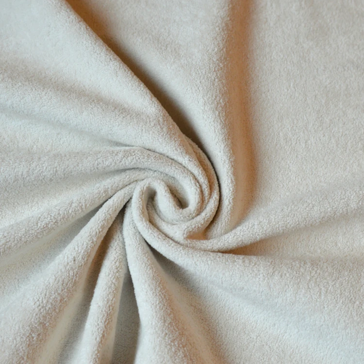 Tissu double face thermique et occultant aspect velours