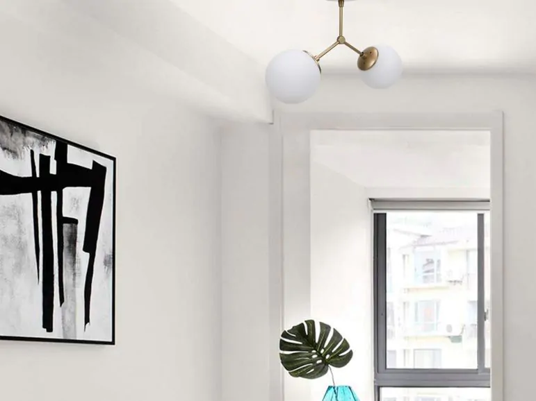 Suspension DAMSON 2 globes jaune