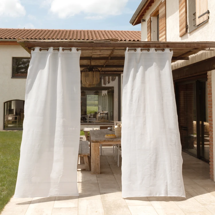 Rideau extérieur tamisant à oeillets