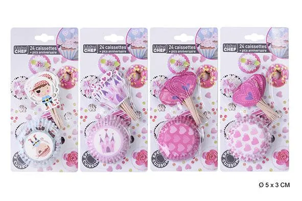 CAISSETTE ET PICS IMPRIMES.D.5X3CM KIDS X24PCS