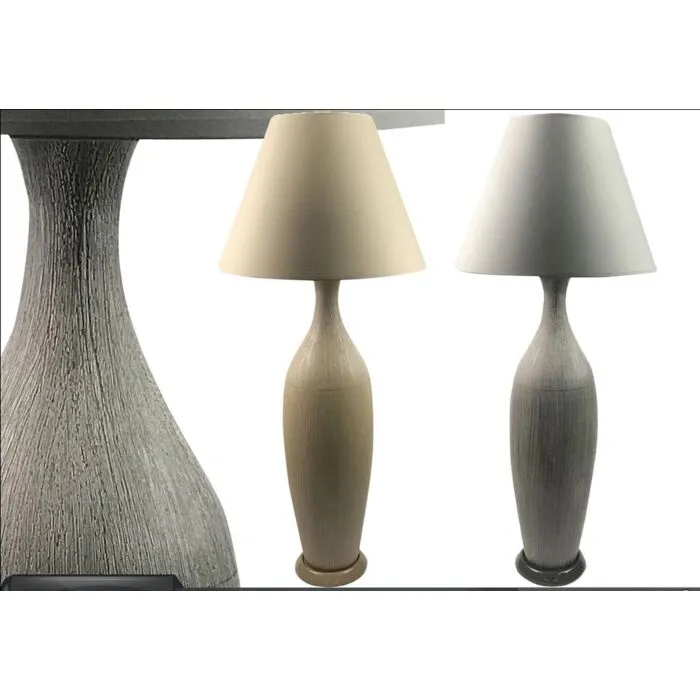 Lampe céramique relief