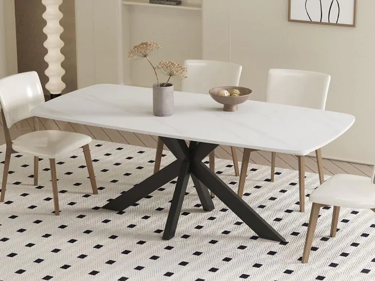 Table repas rectangulaire APOLIRI 180 cm blanc