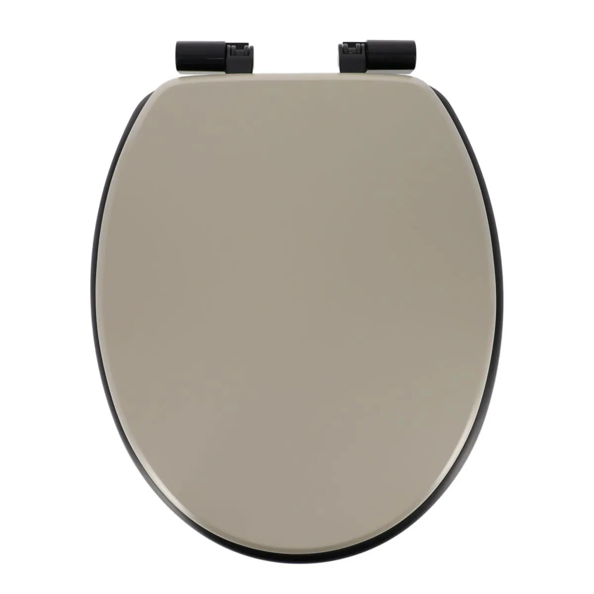 ABATTANT WC ASSISE NOIRE ATTACHES FICELLE NOIR