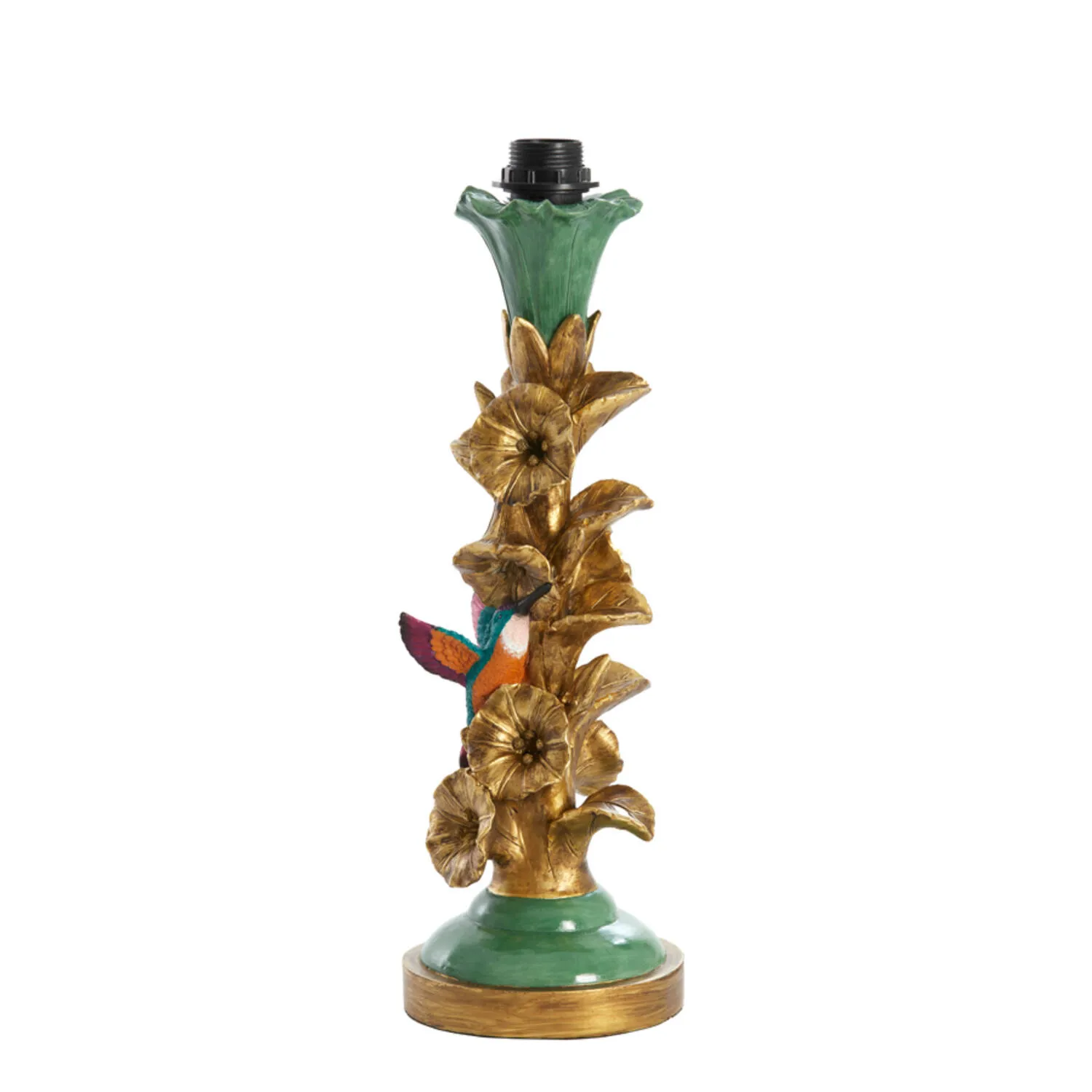 Piedestal de lampe doré et fleuri Light & Living Berisso – H. 45,5 cm