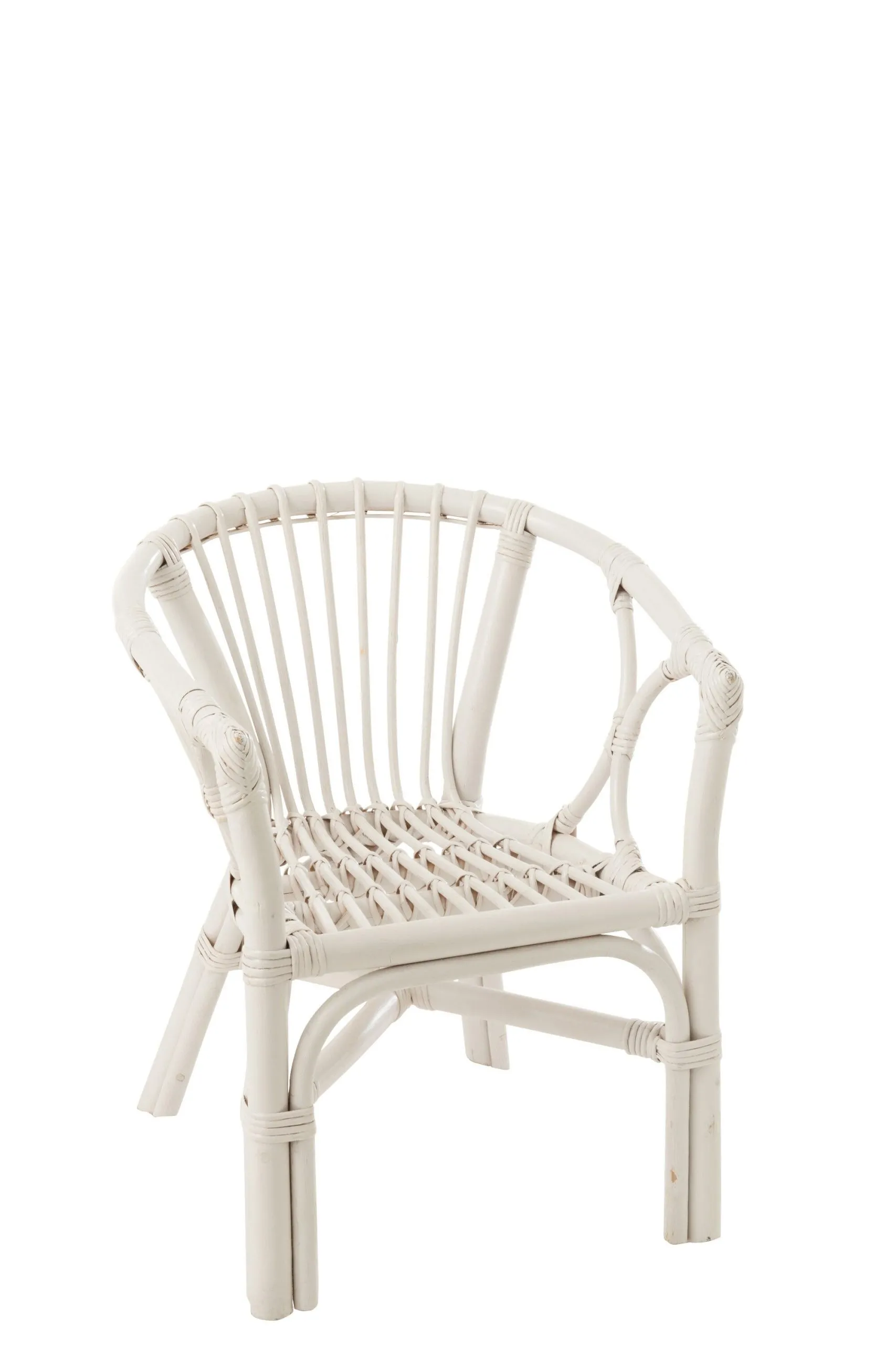 Chaise enfant filou rotin blanc