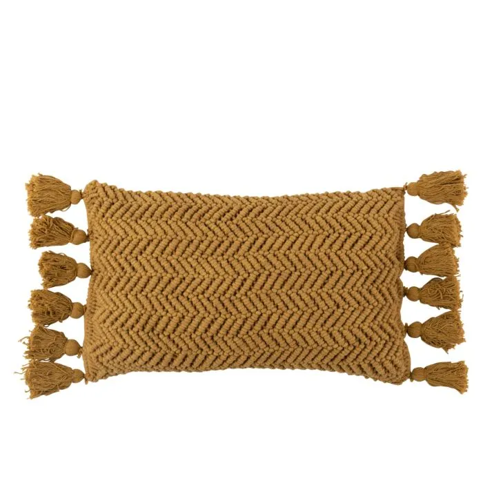 Zomeria, coussin ocre, housse amovible