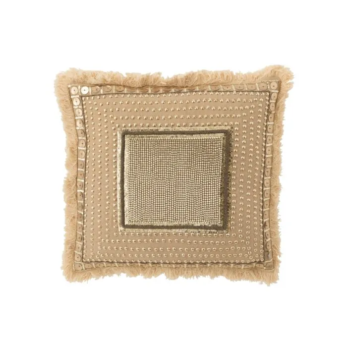 Serenité, coussin scandinave, coton et jute
