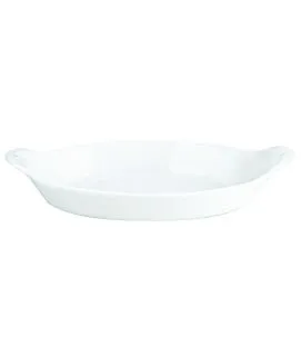 Plat ovale blanc porcelaine culinaire 20,3x11,5 cm Pillivuyt