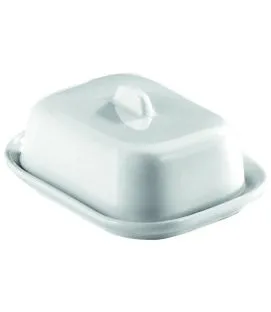 Beurrier rectangulaire blanc porcelaine culinaire 10,6 cm Pillivuyt
