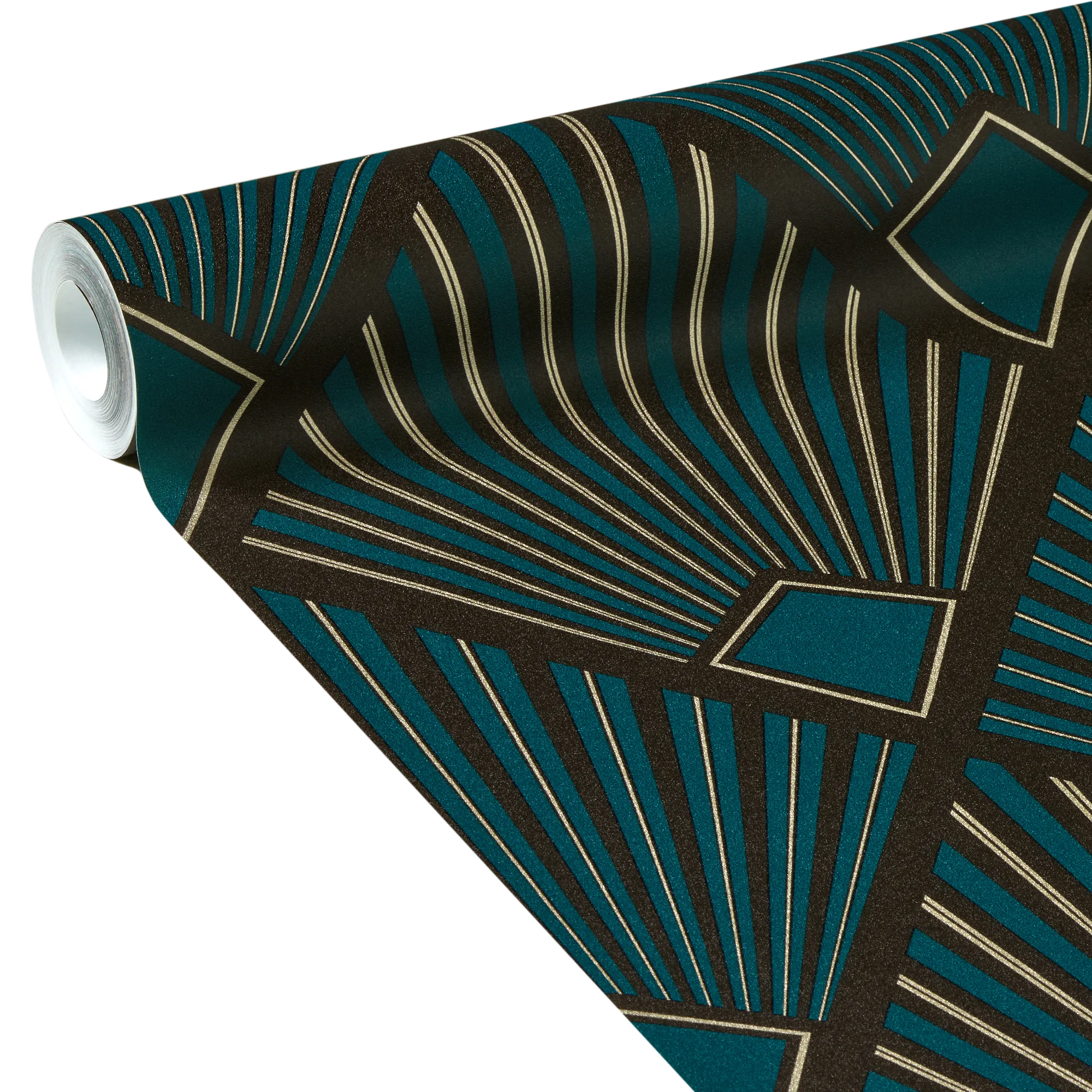 Papier peint intissé TAMARA coloris bleu paon - 4MURS