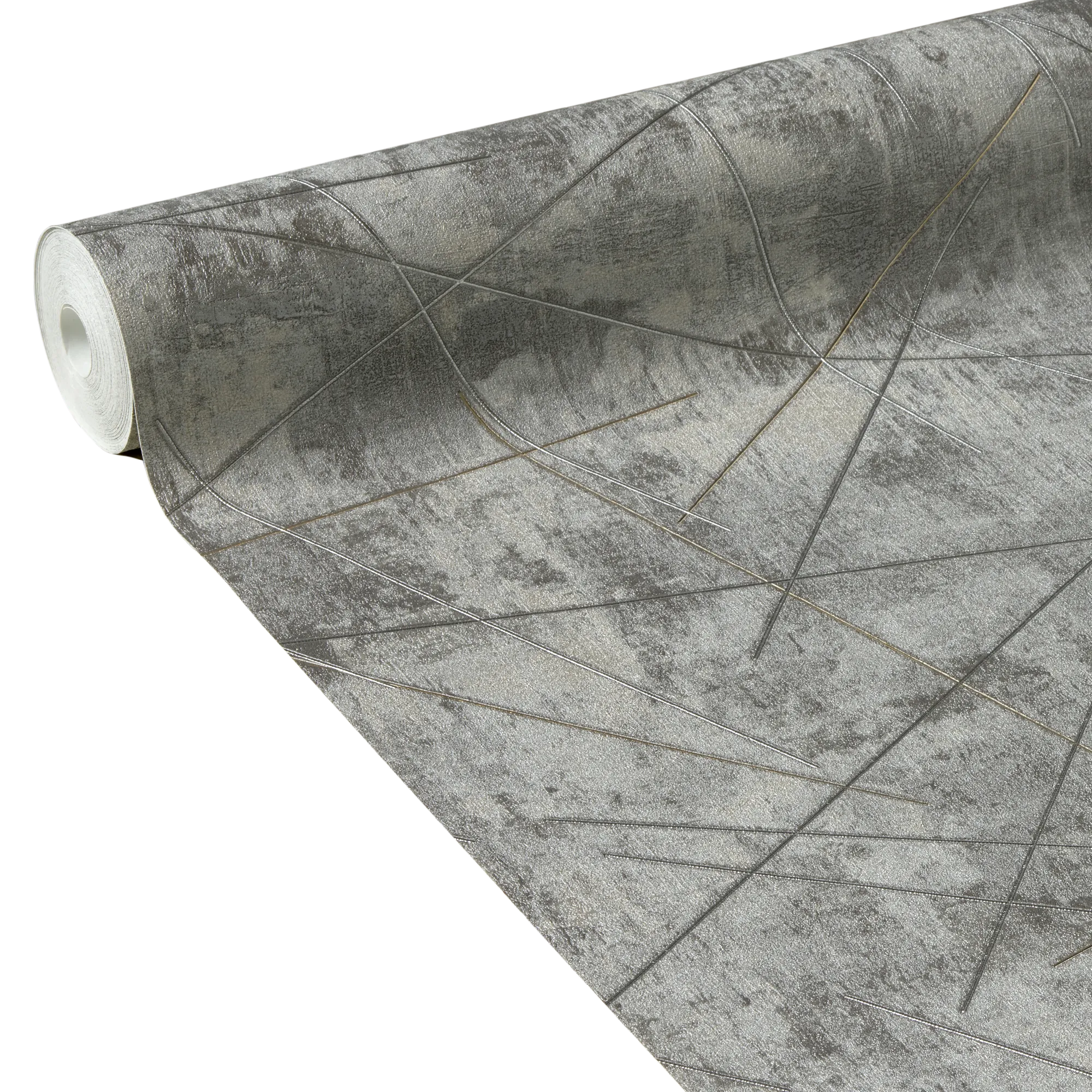 Papier peint intissé SEDNA coloris gris métallisé - 4MURS